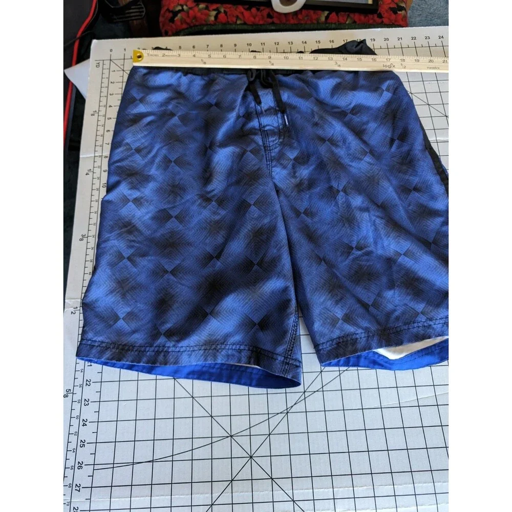 Speedo Swim Trunks Mens Large Blue Lightweight Board Shorts Bathing Suit Men